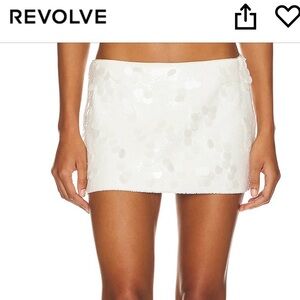 NWT Danielle Guizio White Mini Skirt